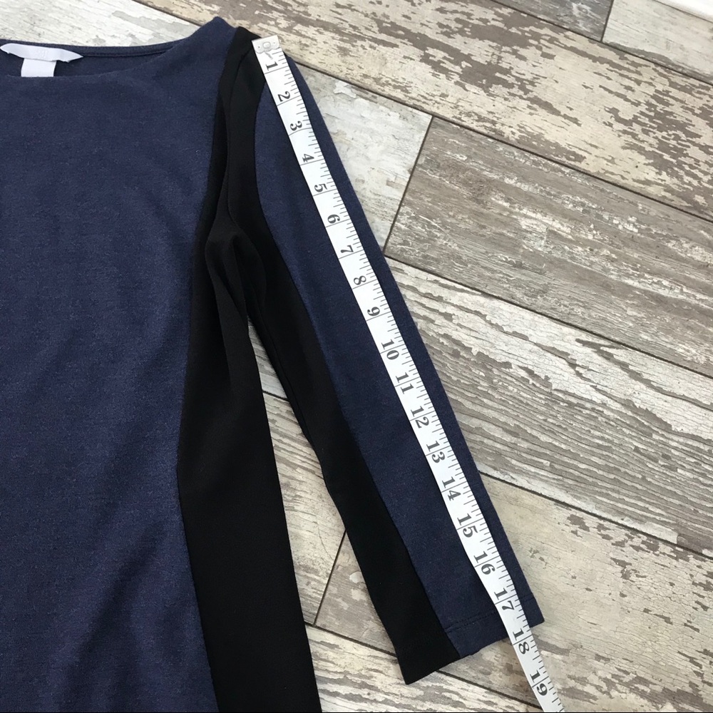 H&M Navy and Black Colorblock Dress Sz XS - Picture 6 of 8